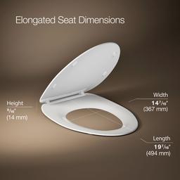 Kohler Papyrus Quiet-CloseE elongated toilet seat - White - image 3