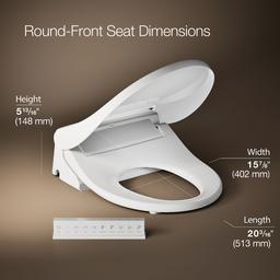 PureWash E880 Round-front bidet toilet seat with remote control - image 2