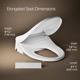 PureWash E880 Elongated bidet toilet seat with remote control - image 2