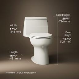 Santa RosaE One-piece compact elongated toilet, 1.28 gpf - image 3