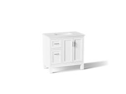 Kohler Quo 36'' bathroom vanity cabinet with sink and quartz top - White - image 1