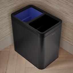 22-liter dual-compartment open-top trash can - image 4