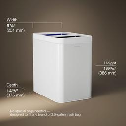 22-liter dual-compartment open-top trash can - image 3