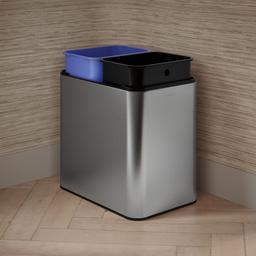 22-liter dual-compartment open-top trash can - image 8