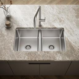 Prologue 33'' top-/undermount double-bowl kitchen sink - image 2
