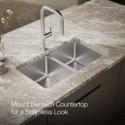 Prologue 33'' top-/undermount double-bowl kitchen sink - image 6