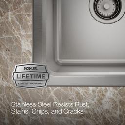 Prologue 33'' top-/undermount double-bowl kitchen sink - image 8