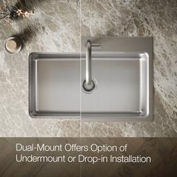 33in x 22in x9in Top-mount/Undermount Kitchen Sink - image 5