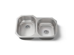 Kohler Undertone 31'' undermount double-bowl kitchen sink - Stainless Steel - image 1