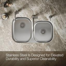 Kohler Undertone 31'' undermount double-bowl kitchen sink - Stainless Steel - image 4