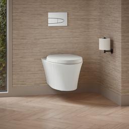 Kohler Veil Wall-hung compact elongated toilet, dual-flush - White - image 2