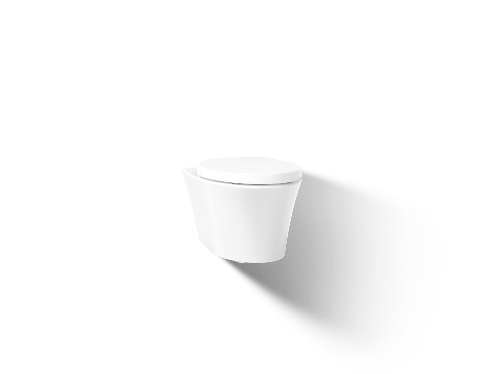 Kohler Veil Wall-hung compact elongated toilet, dual-flush - White by Kohler