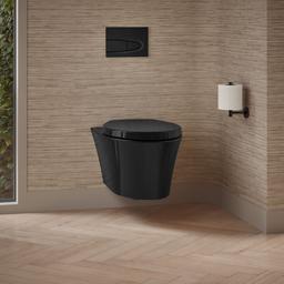 Kohler Veil Wall-hung compact elongated toilet, dual-flush - Black - image 2