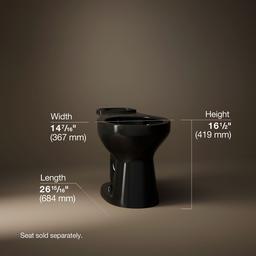 Kohler Cimarron Round-front toilet bowl - Black - image 4