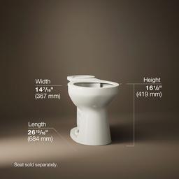 Kohler Cimarron Round-front toilet bowl - Biscuit - image 4