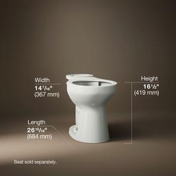 Kohler Cimarron Round-front toilet bowl - Dune - image 3