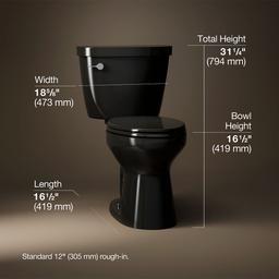 Cimarron Two-piece elongated toilet, 1.28 gpf - image 3