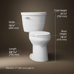 Kohler | Cimarron | Two Piece Toilet - White - image 3
