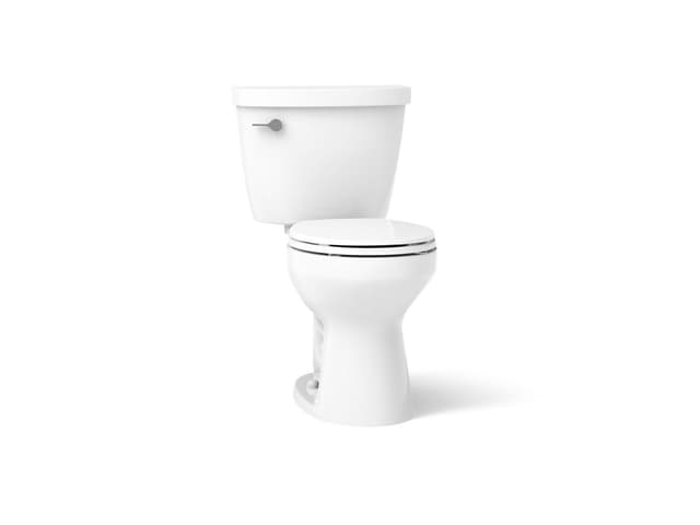 Kohler Cimarron ContinuousClean ST two-piece round-front toilet, 1.28 gpf - White