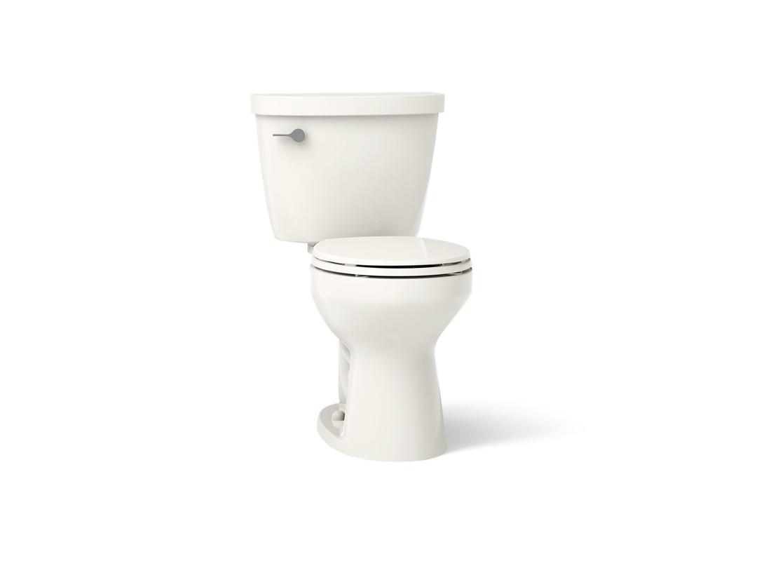Cimarron ContinuousClean ST two-piece round-front toilet, 1.28 gpf by Kohler