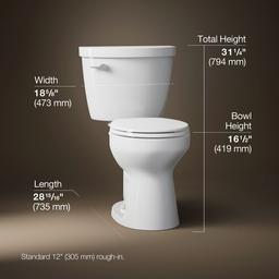 Kohler | Cimarron | Two Piece Toilet - White - image 3