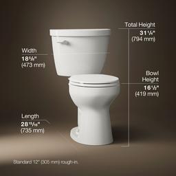 Kohler | Cimarron | Two Piece Toilet - Biscuit - image 3