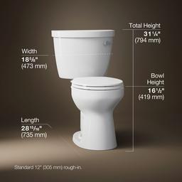 Kohler | Cimarron | Two Piece Toilet - White - image 3