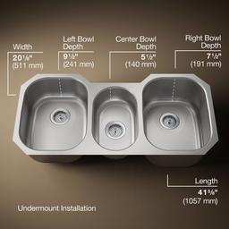 Kohler | Undertone | Undermount Kitchen Sink - Stainless Steel - image 3