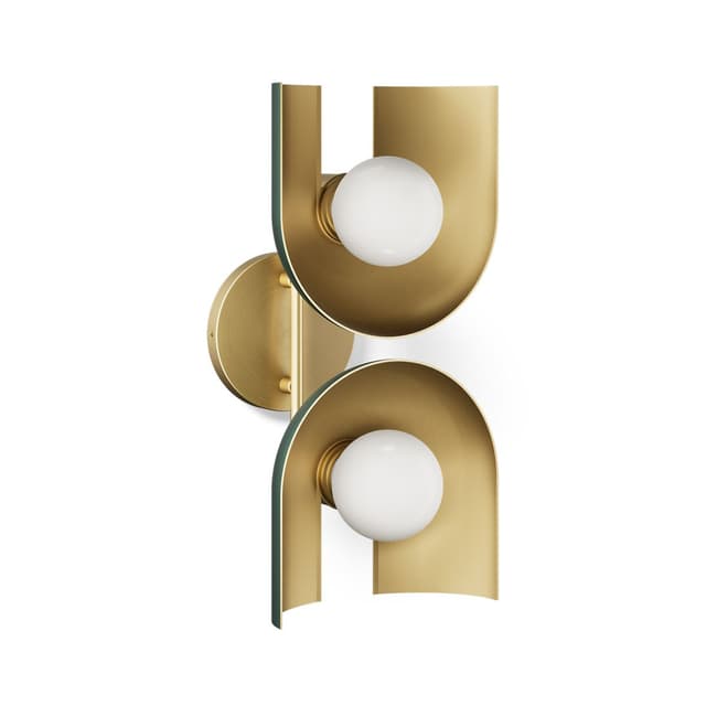 Kohler | Jabot | Wall Sconce - Jade W Brushed Moderne Brass Accents