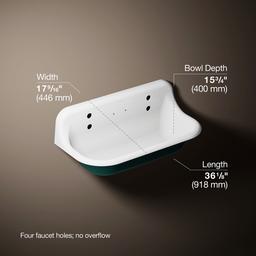 BrockwayE 36'' wall-mount utility sink - image 3
