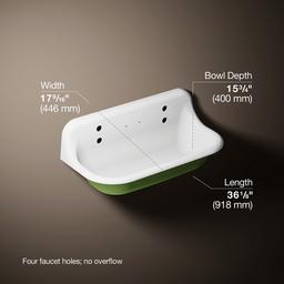 BrockwayE 36'' wall-mount utility sink - image 3