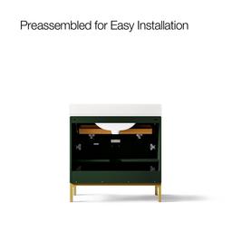 CalpaE 36'' bathroom vanity cabinet with sink and quartz top - image 10