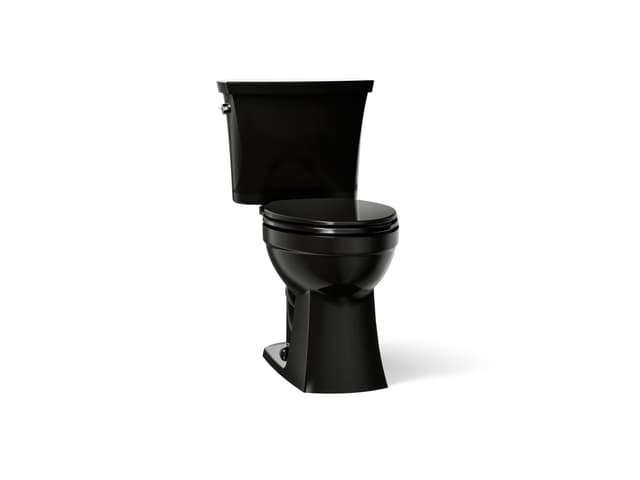 Kohler Kelston Two-piece elongated toilet, 1.28 gpf - Black