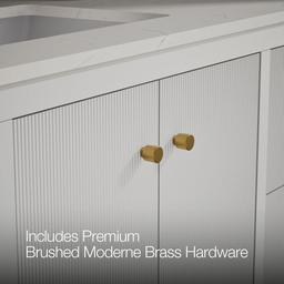 48'' bathroom vanity cabinet with sink and quartz top - image 8