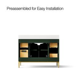 48'' bathroom vanity cabinet with sink and quartz top - image 11