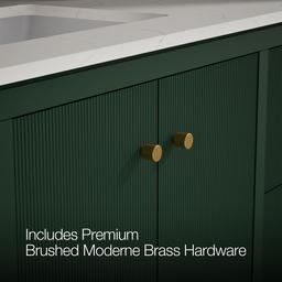 48'' bathroom vanity cabinet with sink and quartz top - image 8