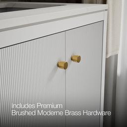 CalpaE 60'' bathroom vanity cabinet with sinks and quartz top - image 8