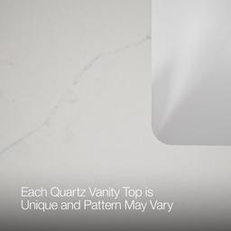 CalpaE 60'' bathroom vanity cabinet with sinks and quartz top - image 7