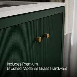 CalpaE 60'' bathroom vanity cabinet with sinks and quartz top - image 8