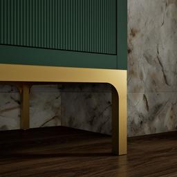 CalpaE 60'' bathroom vanity cabinet with sinks and quartz top - image 9