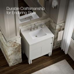 30'' bathroom vanity cabinet with sink and quartz top - image 11
