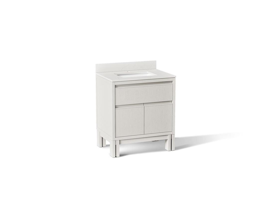30'' bathroom vanity cabinet with sink and quartz top by Kohler