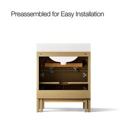 30'' bathroom vanity cabinet with sink and quartz top - image 10