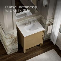 30'' bathroom vanity cabinet with sink and quartz top - image 11
