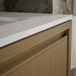 30'' bathroom vanity cabinet with sink and quartz top - image 8