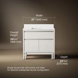 SoliveE 36'' bathroom vanity cabinet with sink and quartz top - image 3