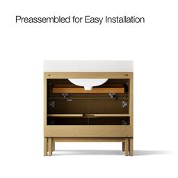 SoliveE 36'' bathroom vanity cabinet with sink and quartz top - image 10