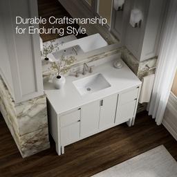 48'' bathroom vanity cabinet with sink and quartz top - image 12