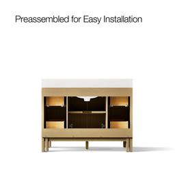 48'' bathroom vanity cabinet with sink and quartz top - image 11