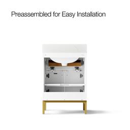 24'' bathroom vanity cabinet with sink and quartz top - image 10